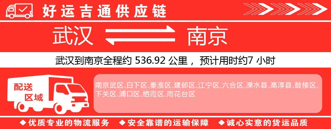 武汉到南京物流专线-武汉至南京货运公司