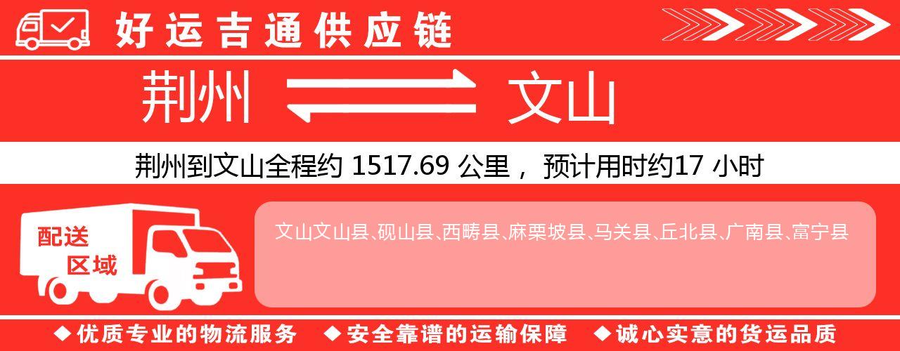 荆州到文山物流专线-荆州至文山货运公司