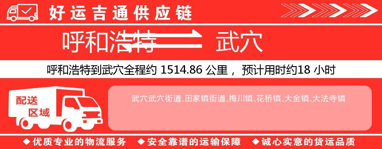 呼和浩特到武穴物流专线-呼和浩特至武穴货运公司