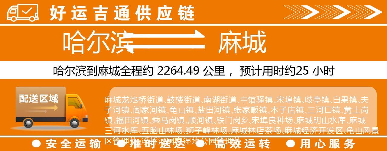 哈尔滨到麻城物流专线-哈尔滨至麻城货运公司