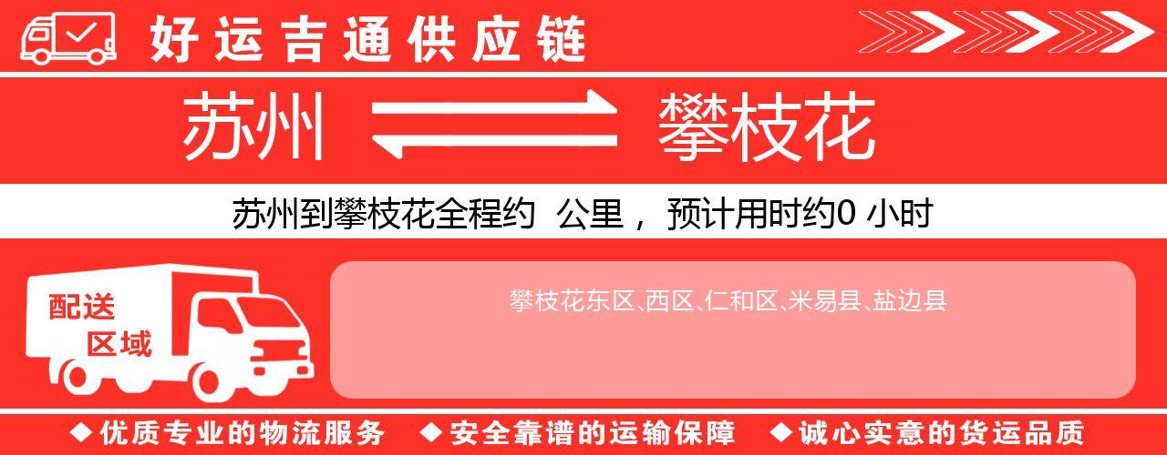 苏州到攀枝花物流专线-苏州至攀枝花货运公司