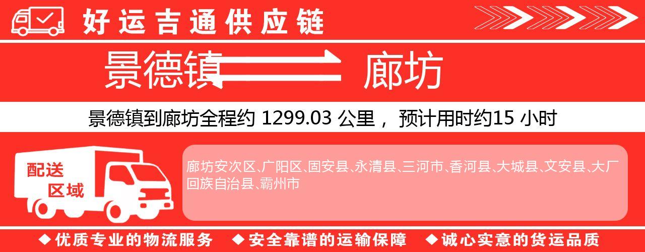 景德镇到廊坊物流专线-景德镇至廊坊货运公司